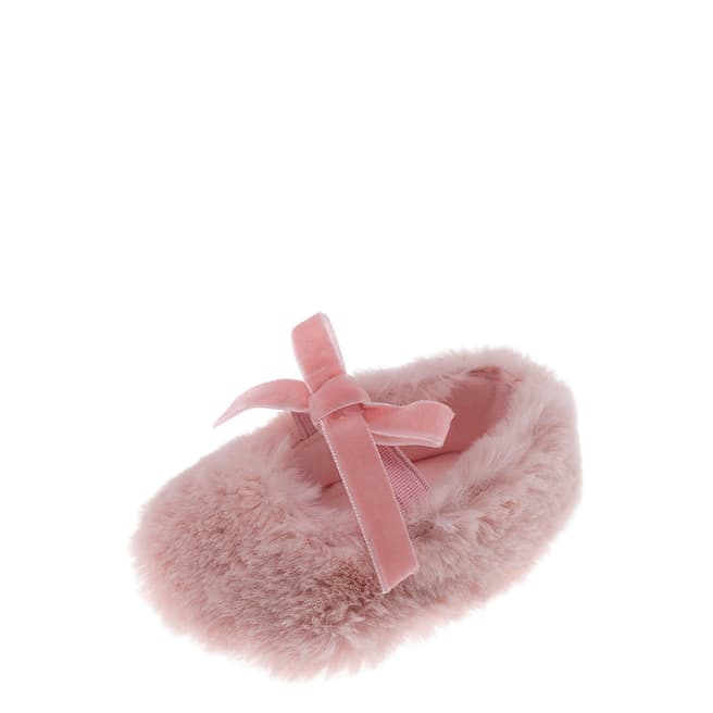 Chicco Pink Faux Fur Ballerina Shoes