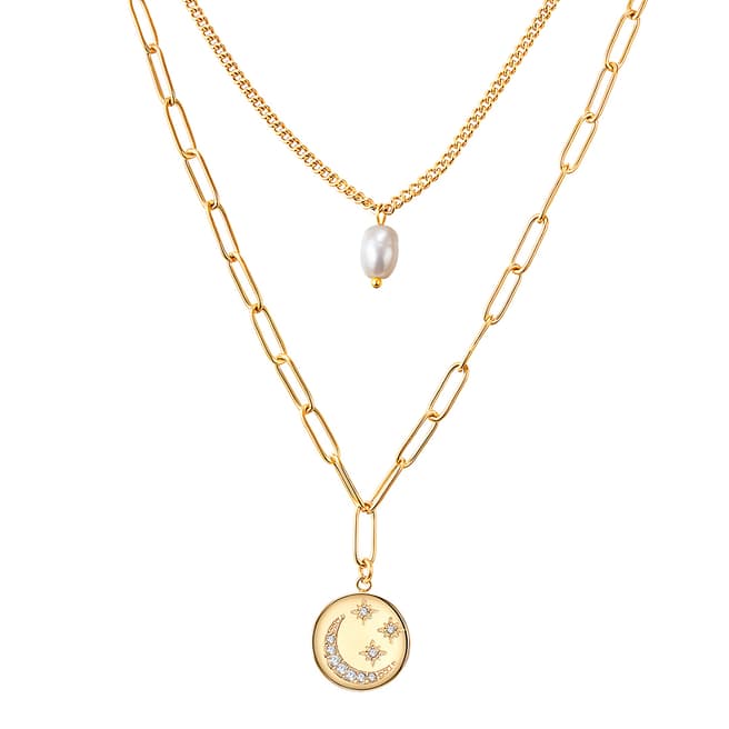 Kaimana Gold Layered Pearl Necklace