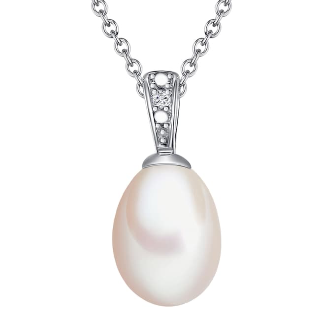 Tess Diamonds Silver Pearl Necklace