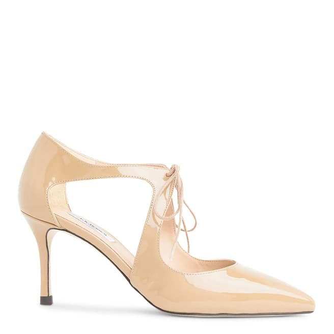 L K Bennett Taupe Patent Leather Hyelin Courts