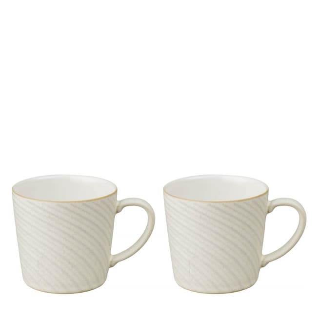 Denby Set of 2 Impressions Cream Mugs