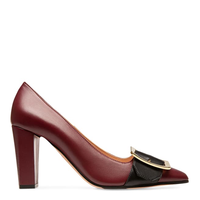 BALLY Wide Fit Burgundy Leather Jacqueline 85 Courts
