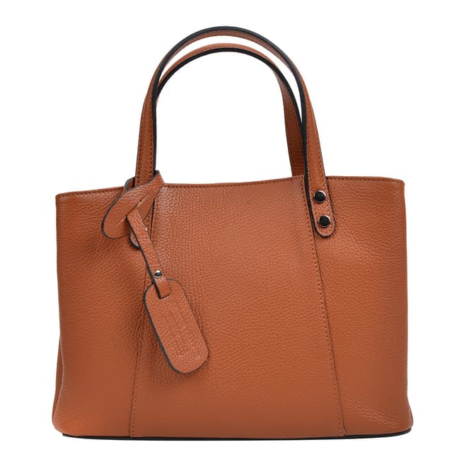 Anna Luchini Brown Leather Top Handle Bag