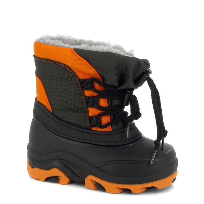 Kimberfeel Kids Black and Orange Tyfen Snow Boots