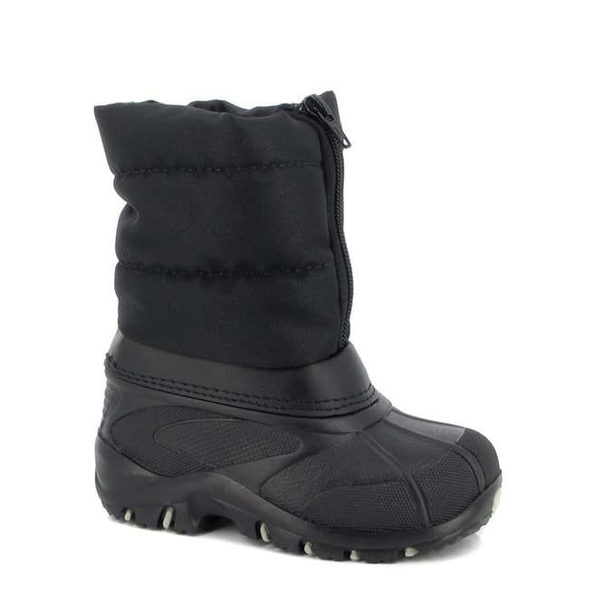 Kimberfeel Kids Black Zip Snow Boots