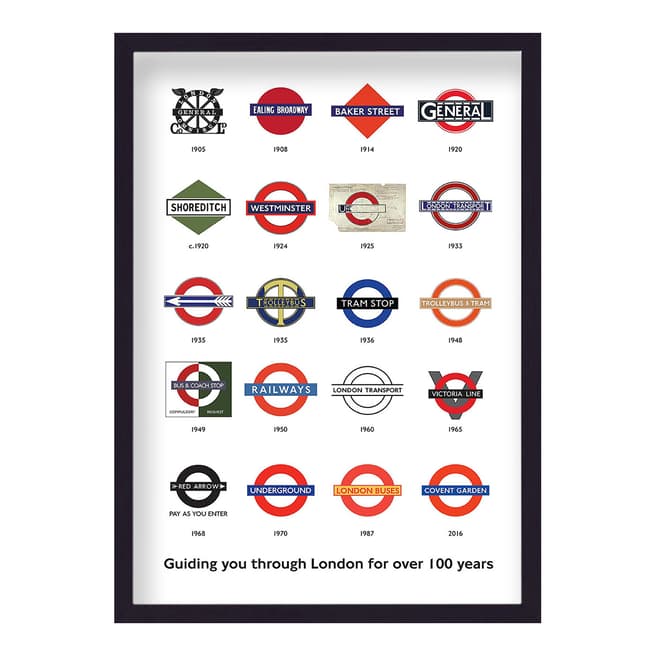 Vintage Travel Posters Vintage London Underground Signs 44x33cm Framed Print