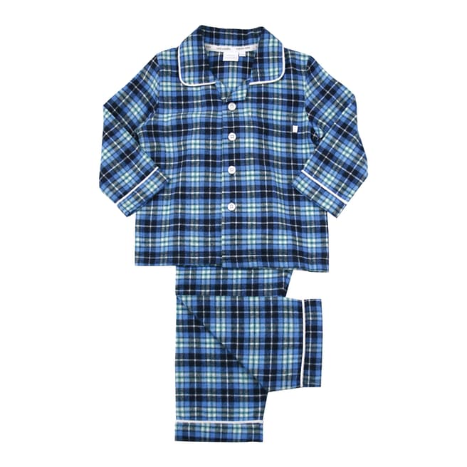 Mini Vanilla Boy's Blue Check Traditional Pyjamas