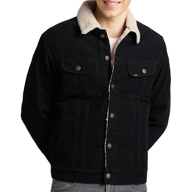 Lee Jeans Black Button Through Cord Jacket 
