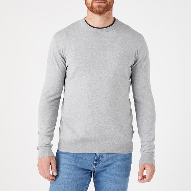 Wrangler Grey Crew Neck Cotton Sweater