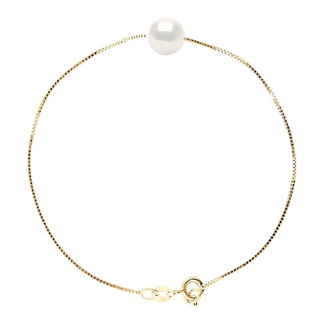 Atelier Pearls White Gold Single Freshwater Pearl Bracelet