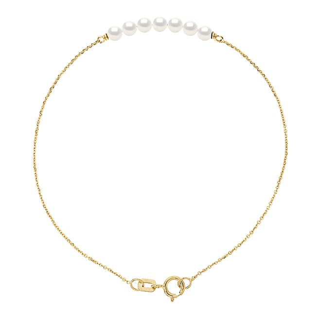 Atelier Pearls White Gold Freshwater Pearl Chain Bracelet