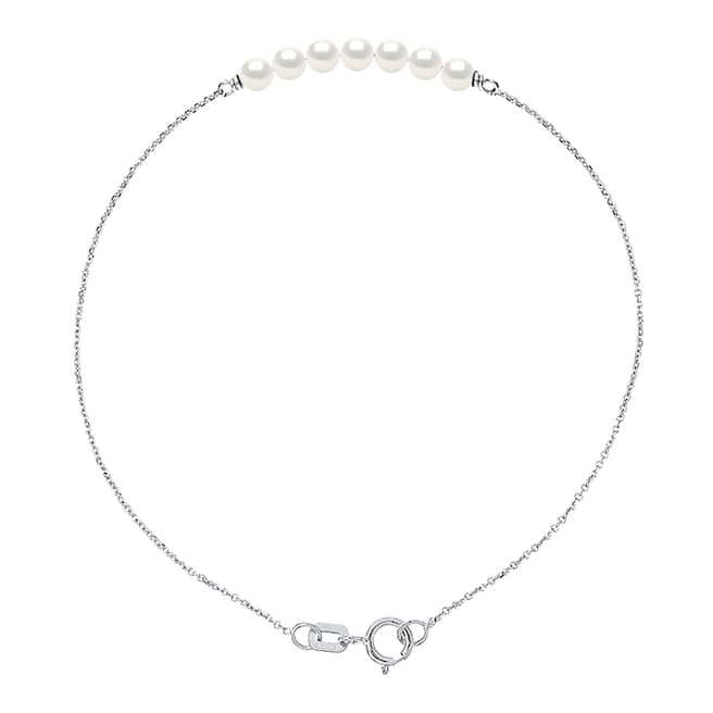 Atelier Pearls White Freshwater Pearl Chain Bracelet