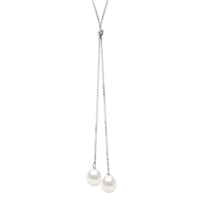 Atelier Pearls White Freshwater Pearl You & Me Necklace
