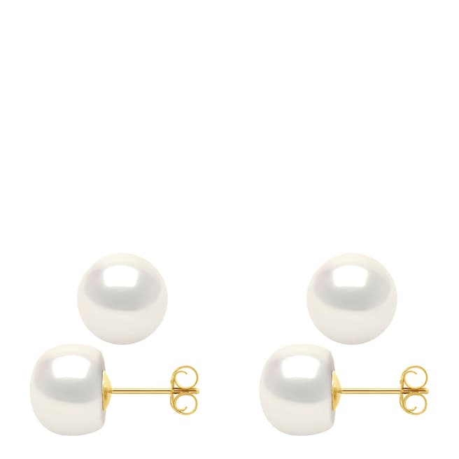 Atelier Pearls White Gold Freshwater Pearl Stud Earrings
