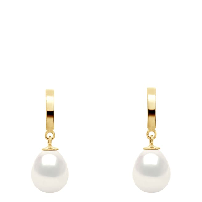 Atelier Pearls White Freshwater Pearl Drop Stud Earrings