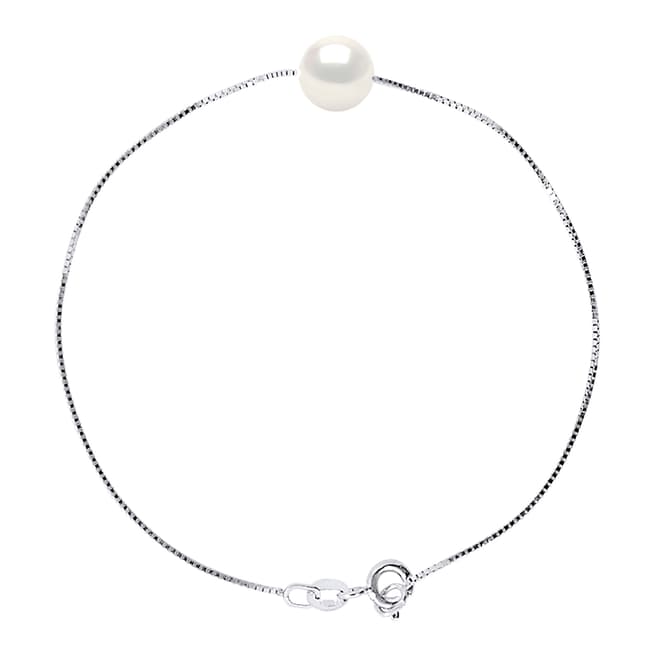 Atelier Pearls White Single Real Freshwater Pearl Bracelet