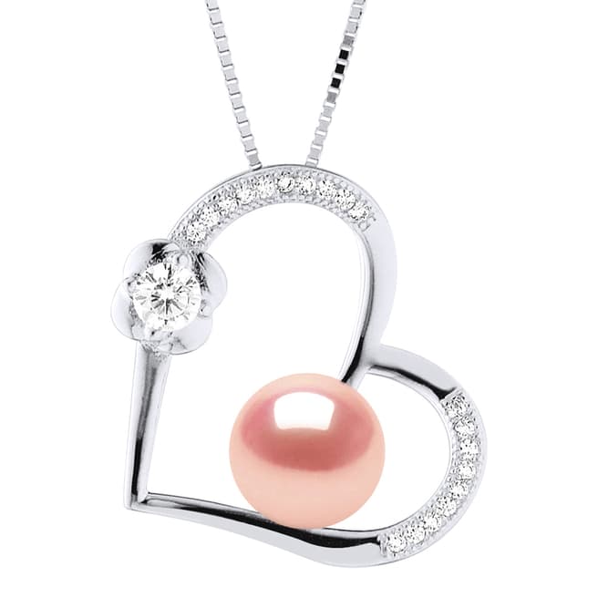 Atelier Pearls Natural Pink Pearl Heart Pendant Necklace