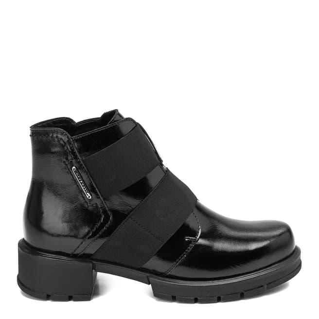 Belwest Black Patent Leather Elasticated Ankle Boots