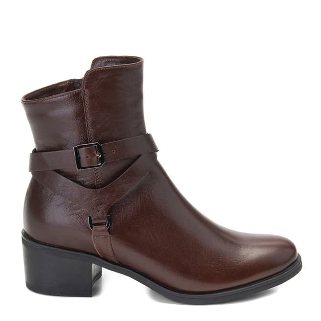 Belwest Brown Leather Double Strap Boots