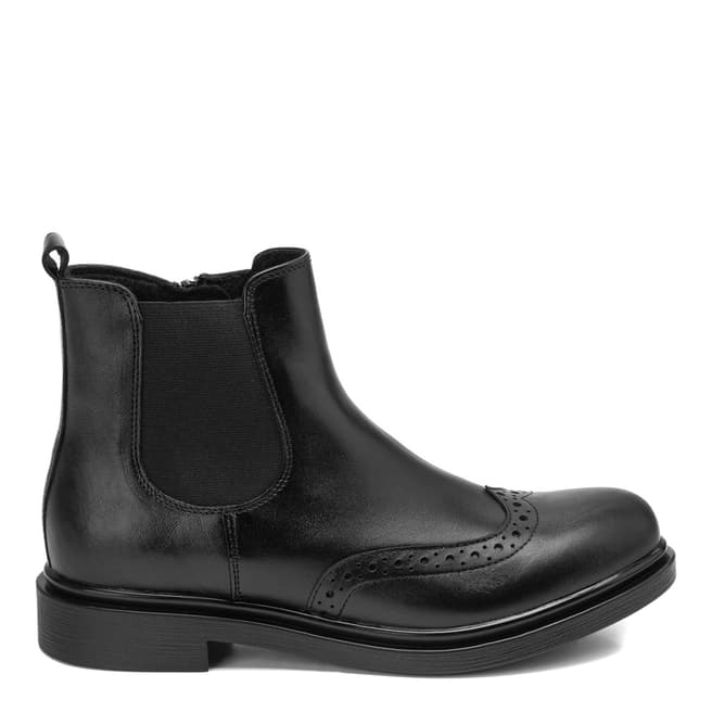 Belwest Black Brogue Chelsea Boots