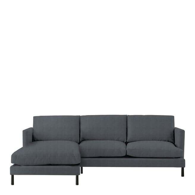 Gallery Living Dulwich Corner Chaise LH Sofa Bed in Rinaldi Midnight
