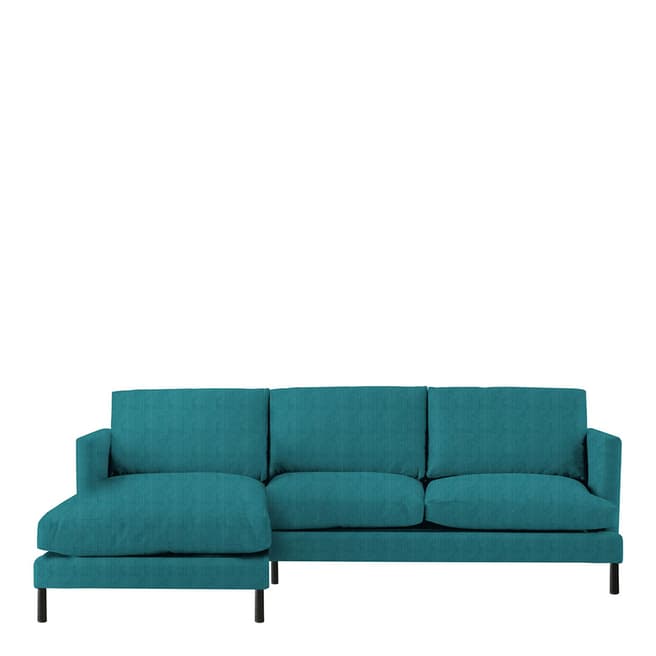 Gallery Living Dulwich Corner Chaise LH Sofa Bed in Rinaldi Teal