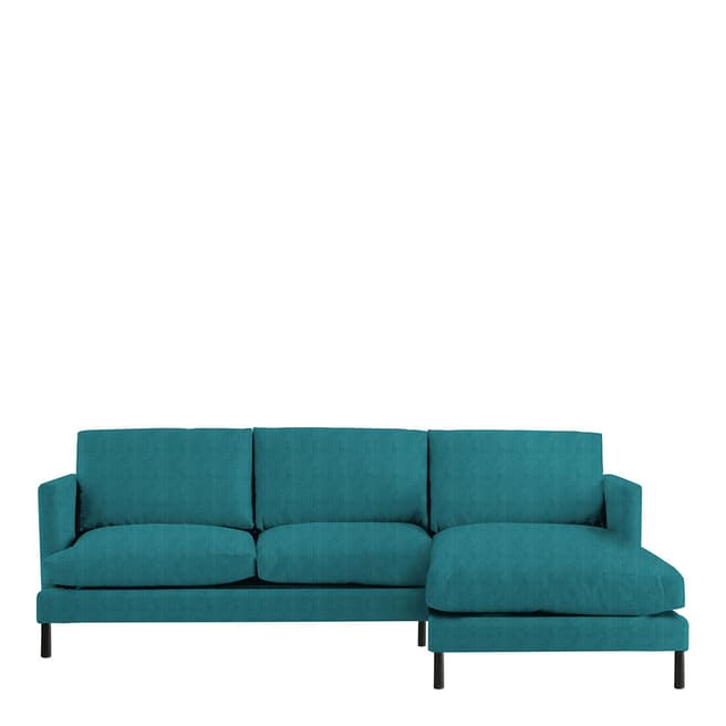 Gallery Living Dulwich Corner Chaise RH Sofa Bed in Rinaldi Teal