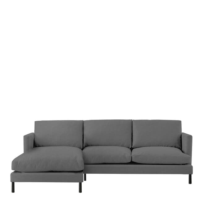 Gallery Living Dulwich Corner Chaise LH Sofa Bed in Placido Elephant
