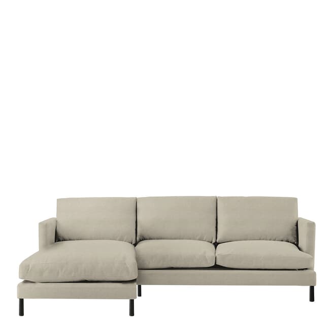 Gallery Living Dulwich Corner Chaise LH Sofa Bed in Placido Latte