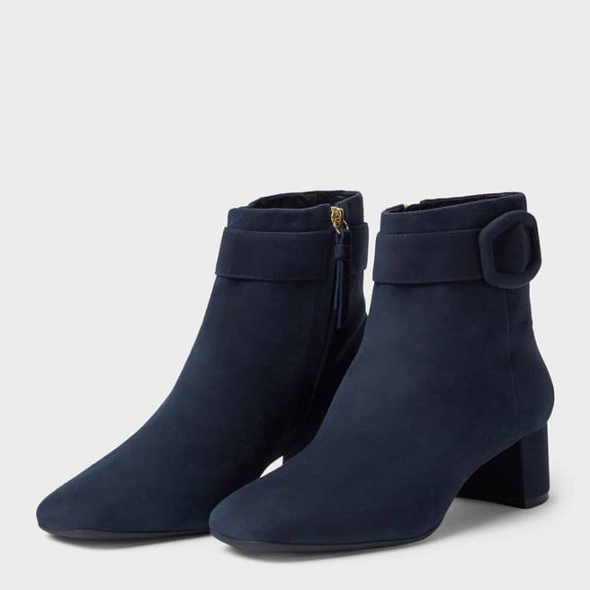 Hobbs London Navy Hailey Suede Ankle Boots