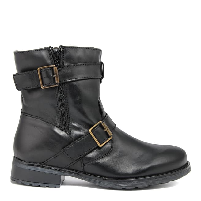 Fashion Attitude Black Leather Ankle Boots