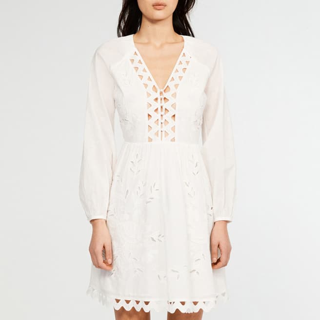 Claudie Pierlot Ecru Romanesque Cotton Dress