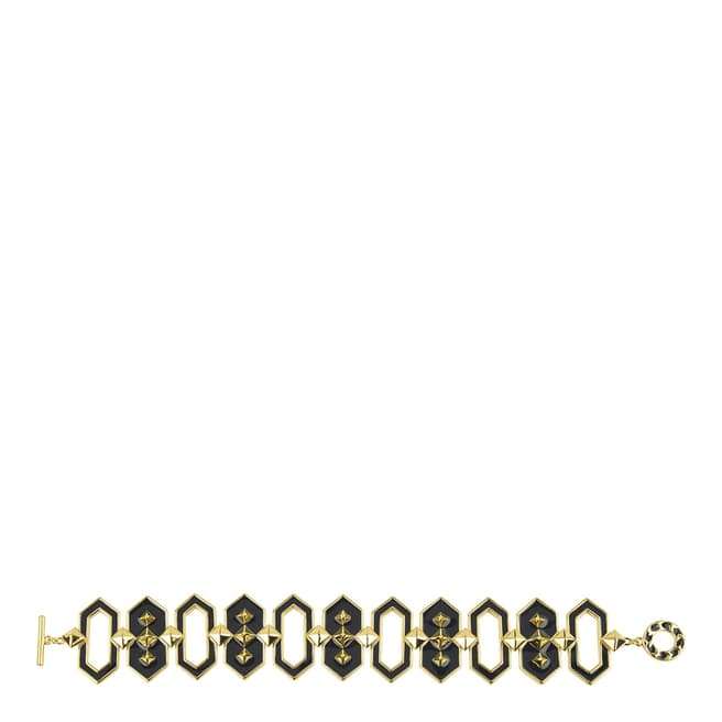 nOir Gold 18K Plated Black Avenue Bracelet
