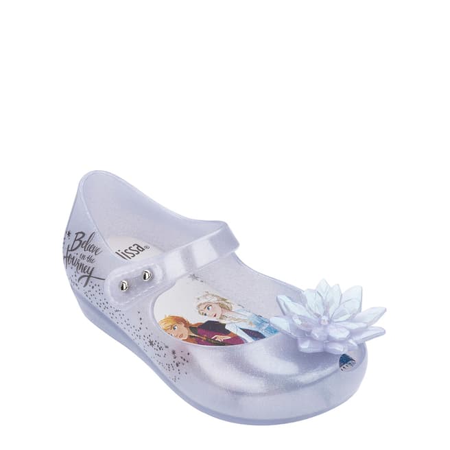 Mini Melissa Iridescent Disney Frozen Ultra Ice Flower Shoes