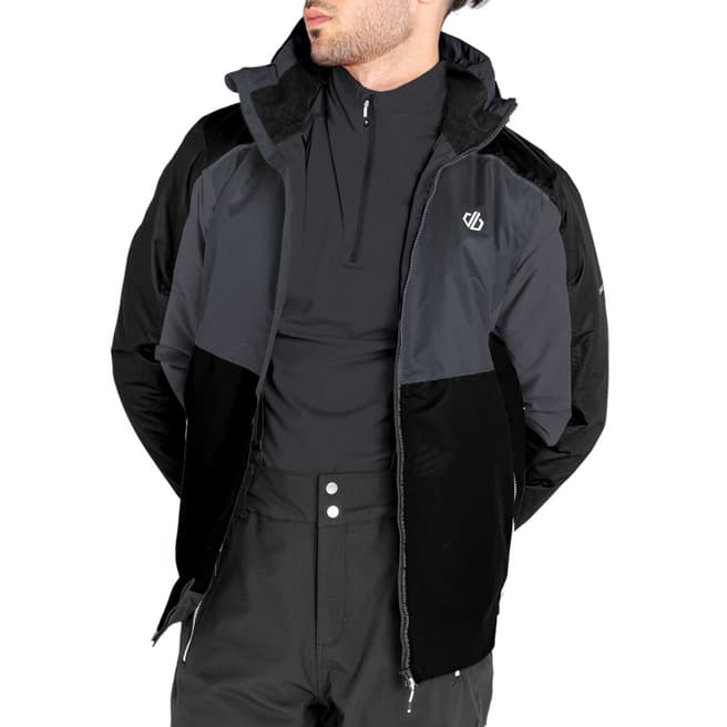 Dare2B Grey/Black Waterproof Hooded Jacket