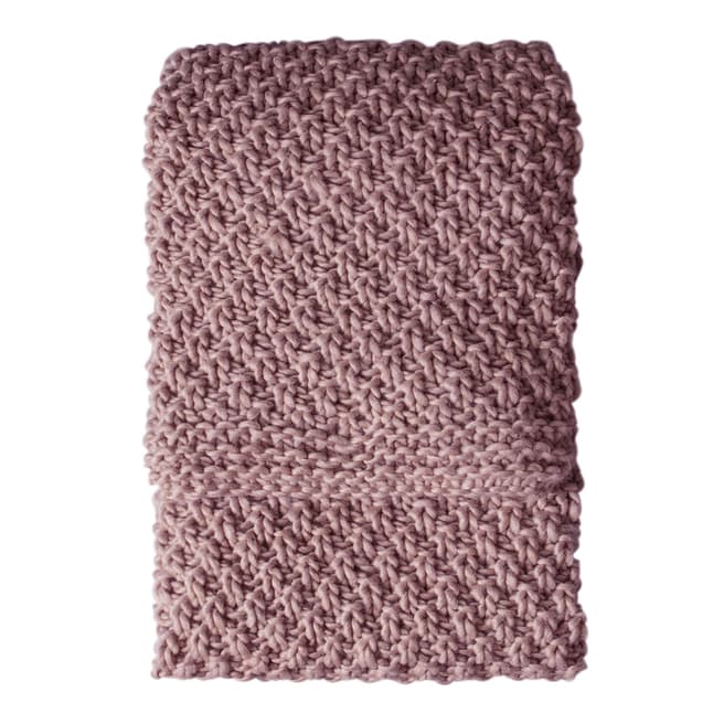 Gallery Living Blush Moss Chunky Knitted Throw, 130x170cm