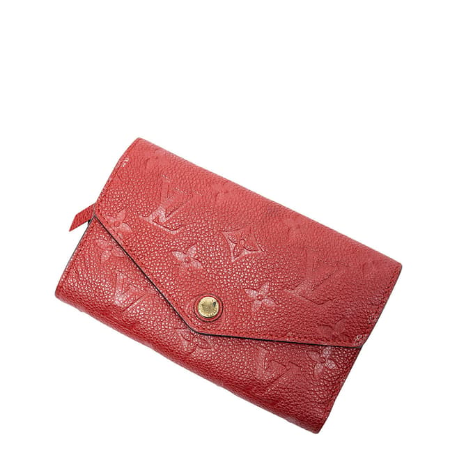 Louis Vuitton Vintage Red Curieuse Compact Wallet