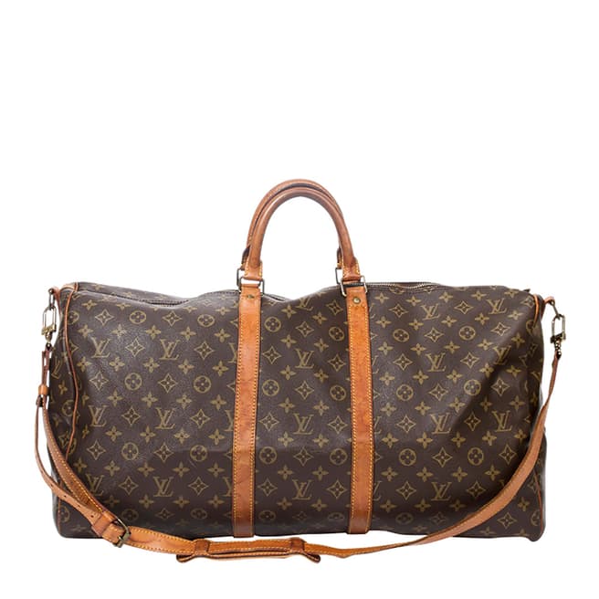 Vintage Louis Vuitton Brown Bandouliere Keepall 55