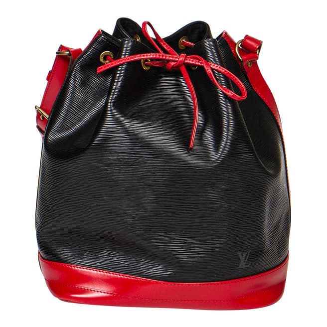 Louis Vuitton Vintage Black Red Noe Shoulder Bag