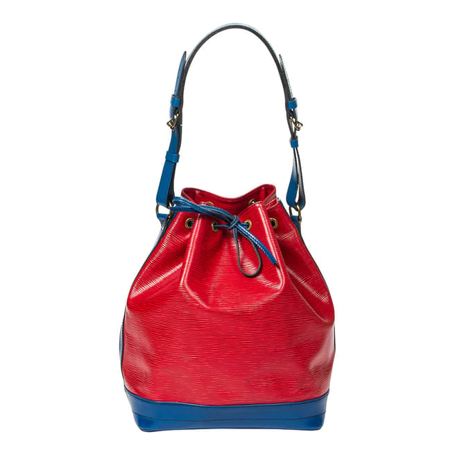 Louis Vuitton Vintage Red Blue Noe Stitching Shoulder Bag