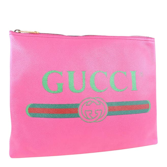 Gucci Vintage Pink Gucci Pochette Clutch
