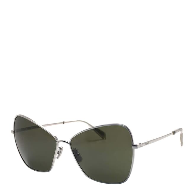 Celine Women's Celine Silver/Green Sunglasses 64mm