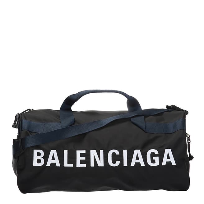 Balenciaga Black Nylon Balenciaga Wheel Gym Bag