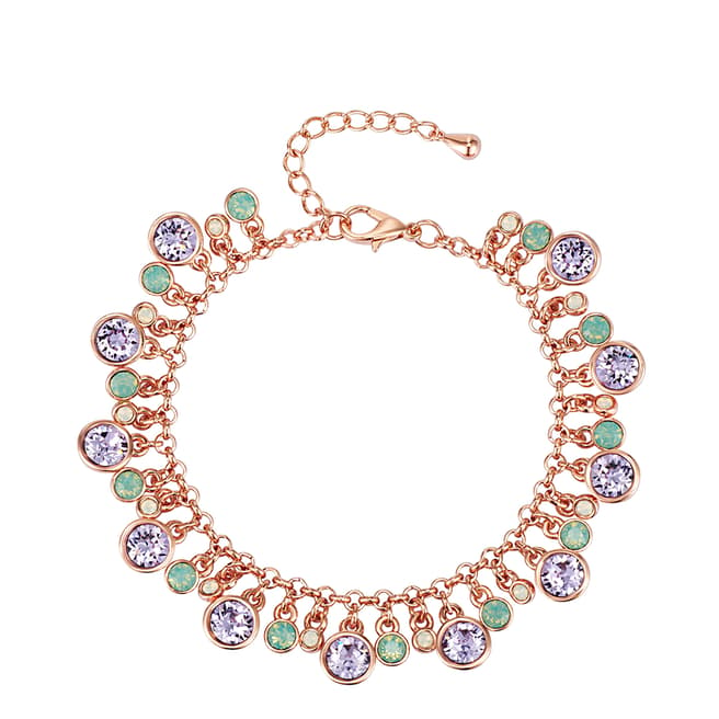 Lilly & Chloe Rose Gold Multi Colour Swarovski Crystal Bracelet