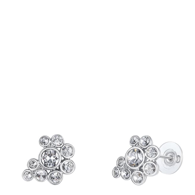 Lilly & Chloe Silver Swarovski Crystal Cluster Stud Earrings