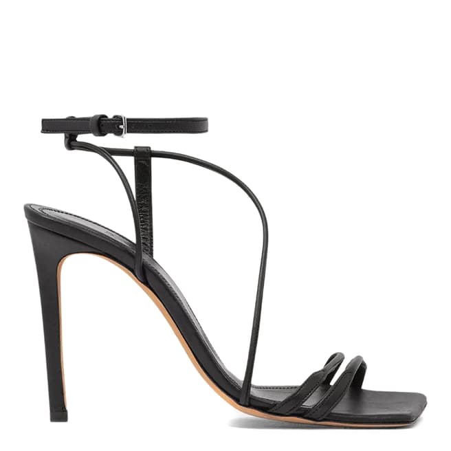 IRO Black Leather Taal Strappy Sandals