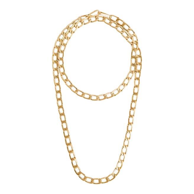 Reiss Gold Lexi Brass Necklace