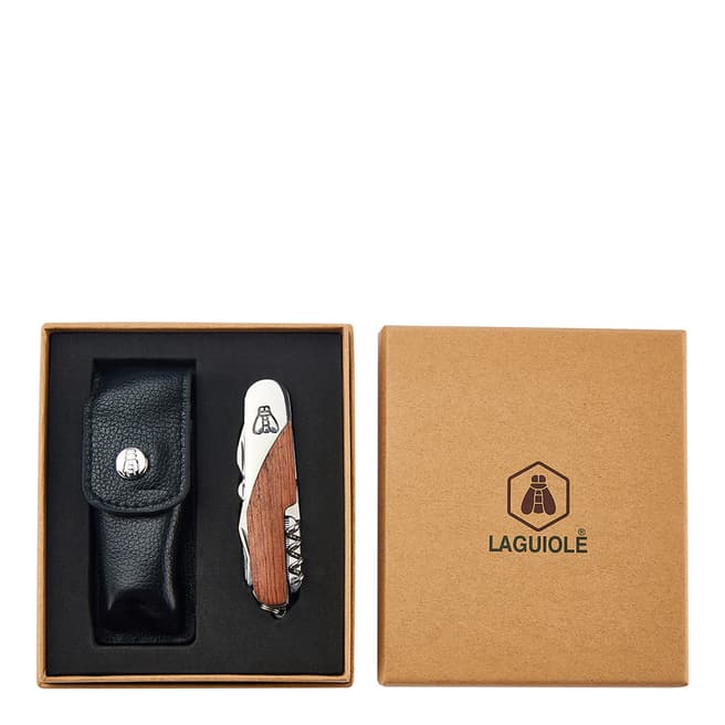 Laguiole Multifunction Knife and Leather Pouch