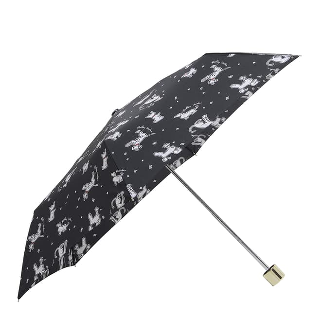 Radley Black Playful Dog Umbrella