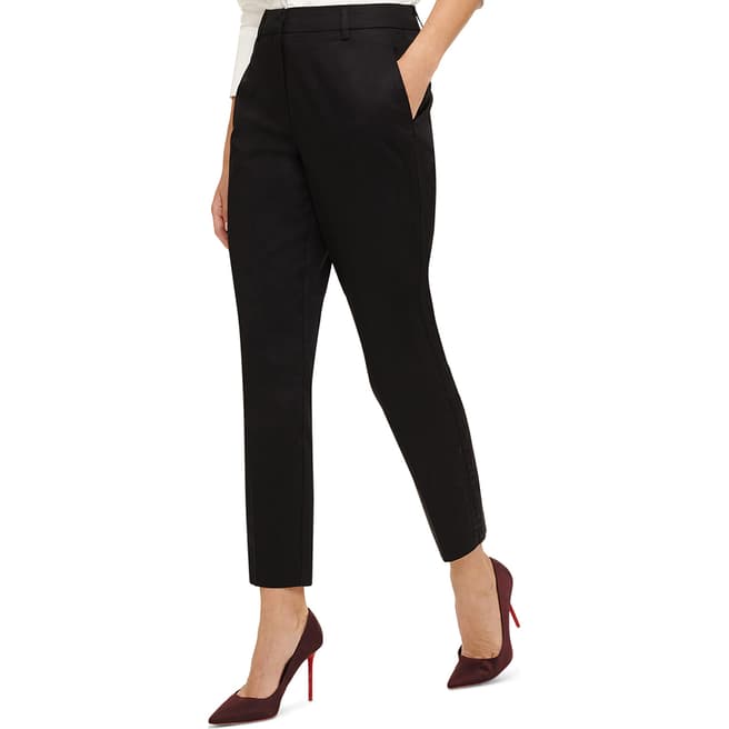 Phase Eight Black Ezmay Sateen Trousers